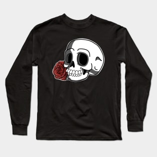 Classic skull and Rose Long Sleeve T-Shirt